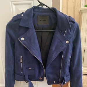 Blank NYC Girls Blue Suede Jacket